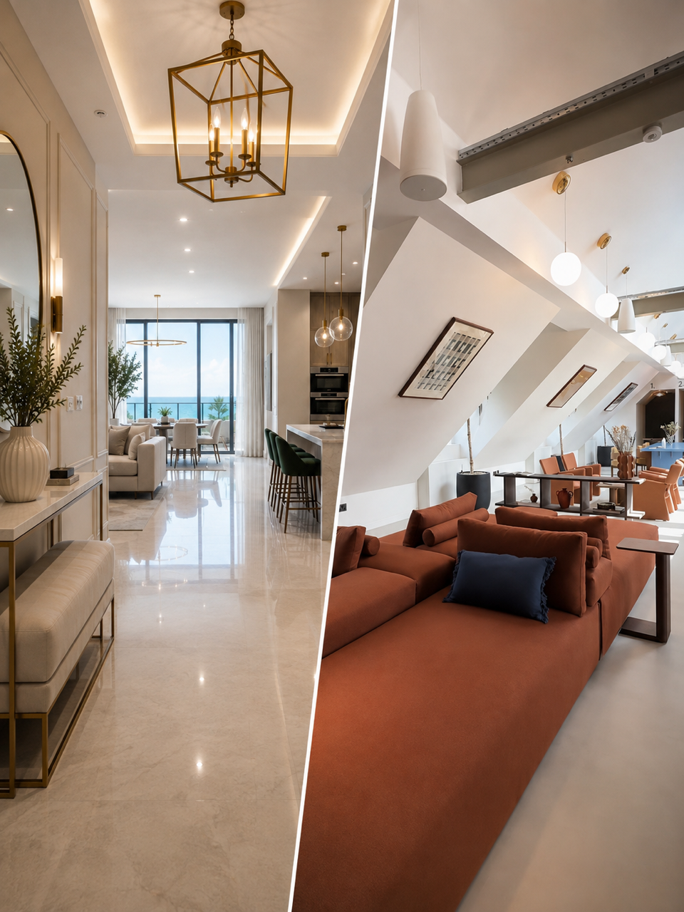 GNZ Construction residential and commercial renovation projects featuring a luxury home and modern business interior